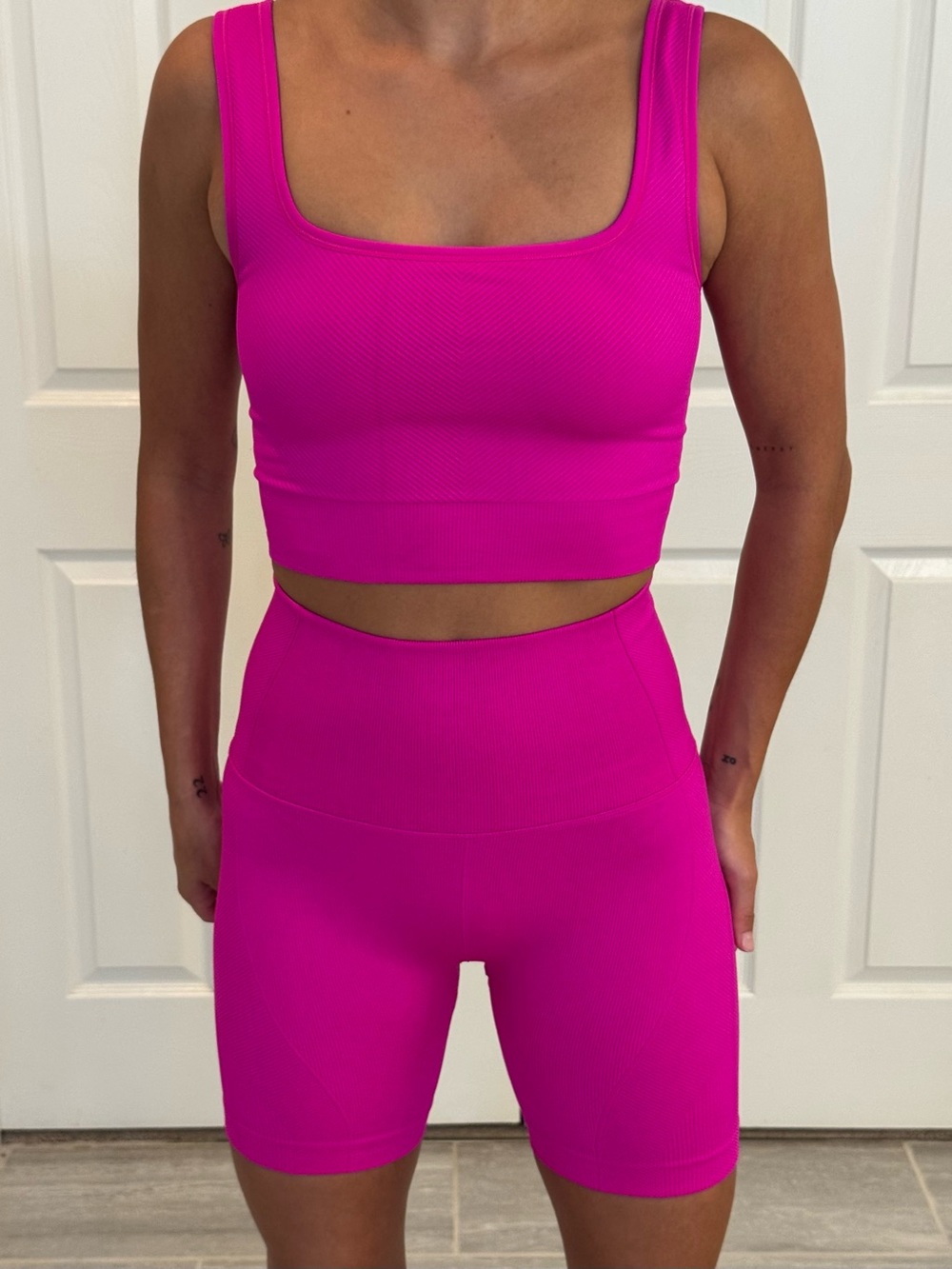 All in Motion 2 Piece Hot Pink Workout Set